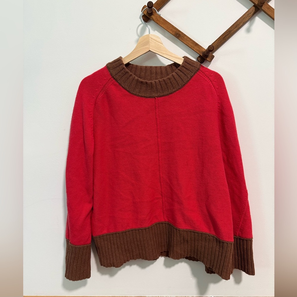 Red and Brown Maeve (Anthropologie) Sweater
